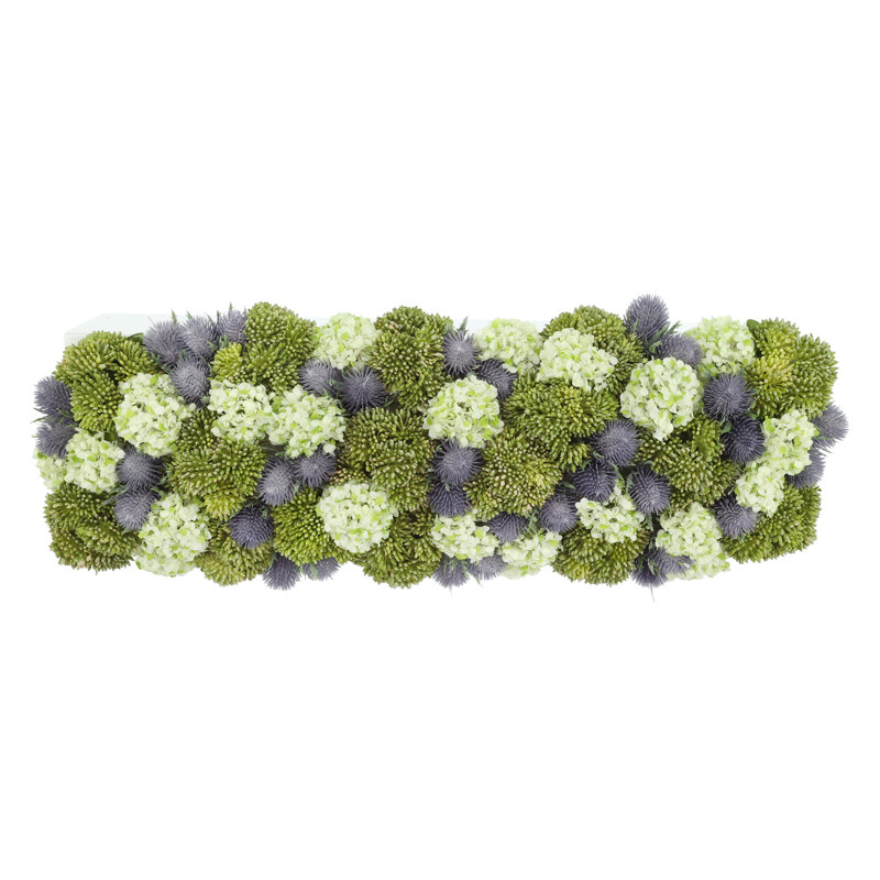 Sedum and Thistle Arranged in Rectangular Planter