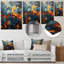 Carreaux cubiques abstraits jaunes et bleus - art mural en métal abstrait-1413992651