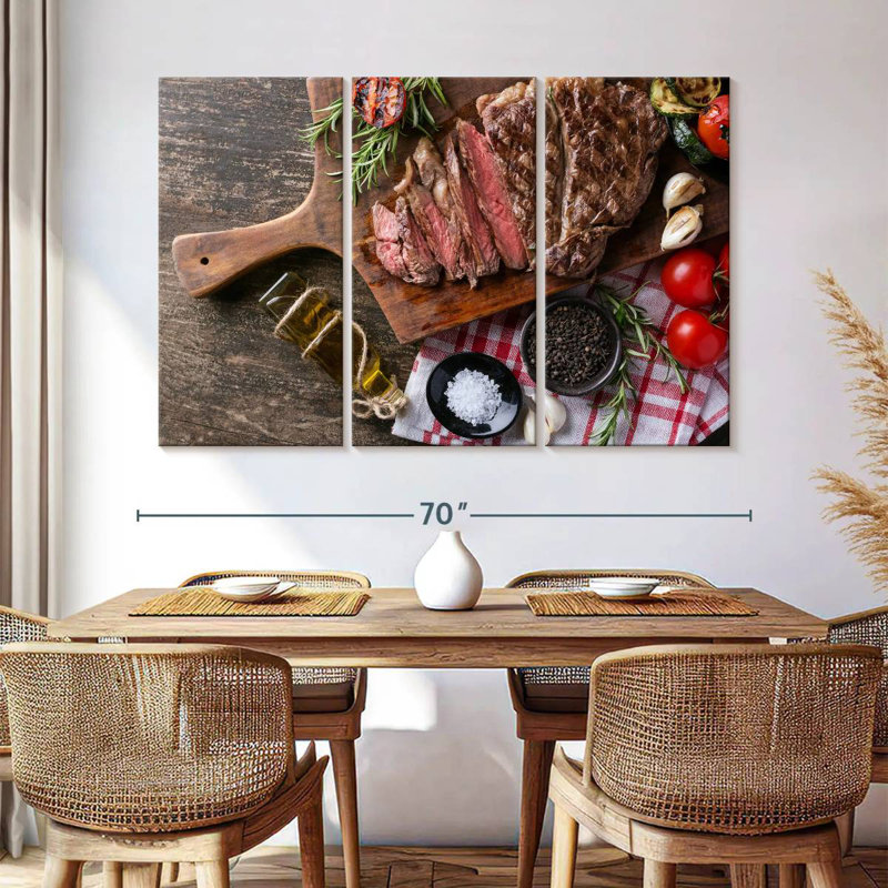 Yarlin Sliced Beef Steak, 32" H x 50" W