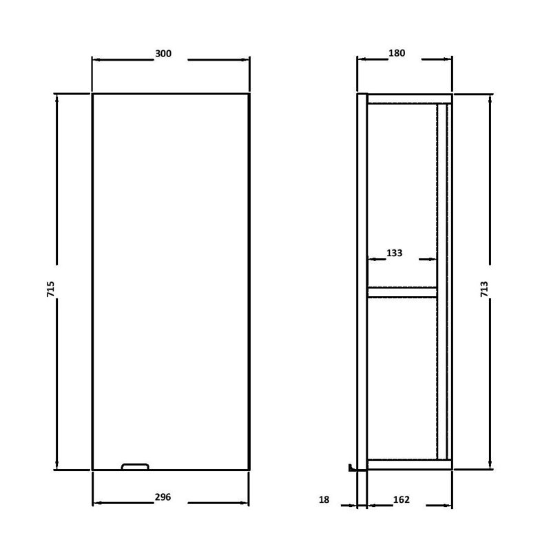 Fusion Bathroom Cabinet, Natural Oak
