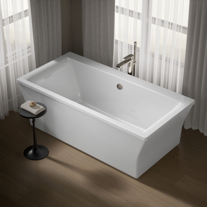 Stargaze® Freestanding 72" x 36" Soaking Bathtub, White