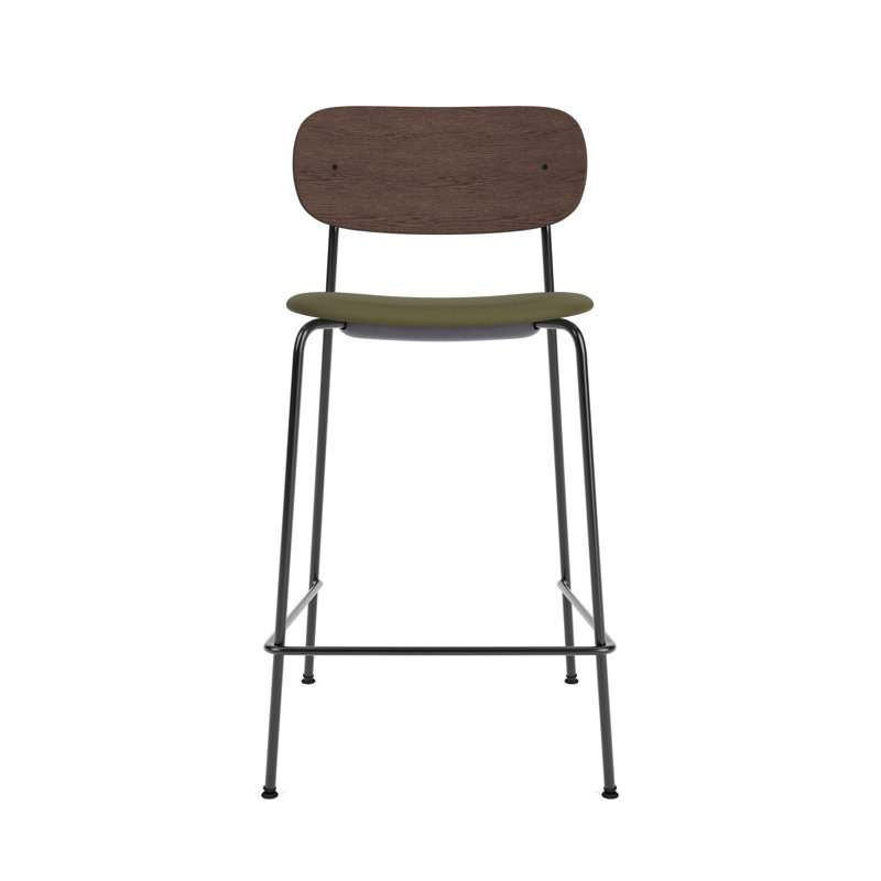 Co Upholstered Stool, Army/Brown