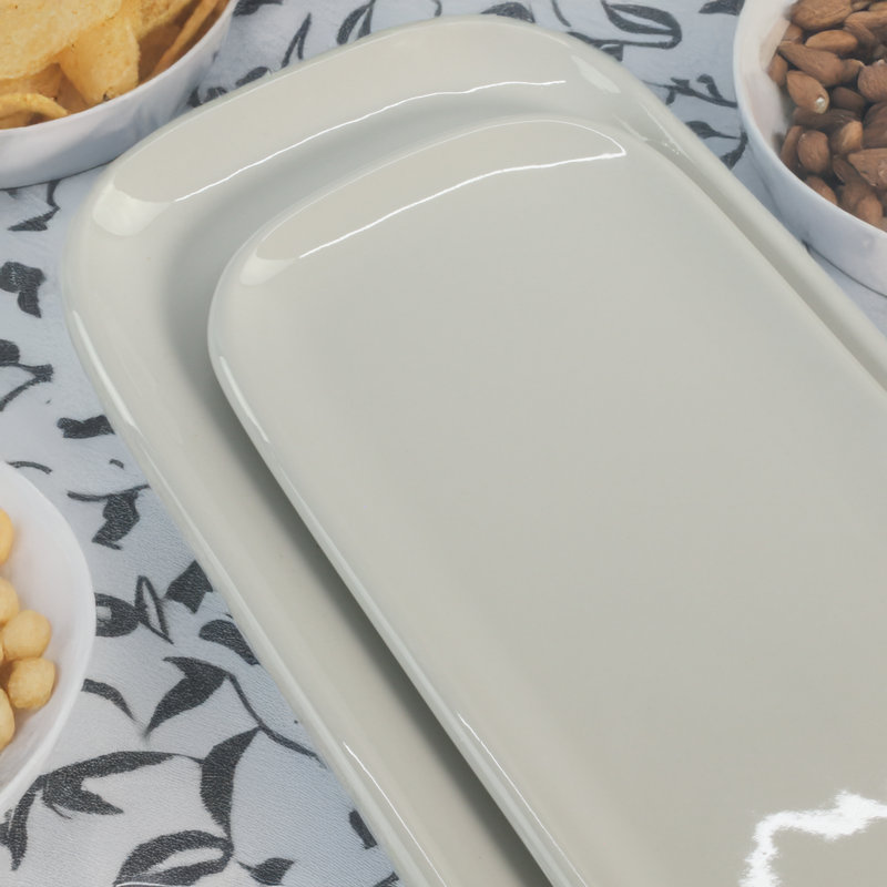 2-Piece, Impulse Platter Set, White