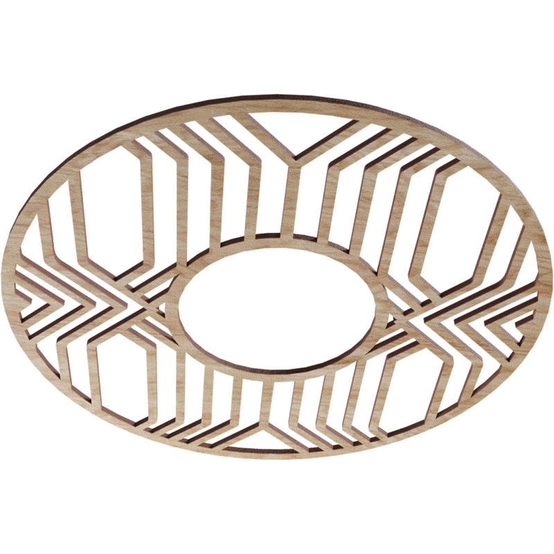 Médaillon de plafond 22 po x 22 po x P 8 po x P 3/8 po Empire, Chêne rouge, H 20 po x l 20 po x P 0,38 po