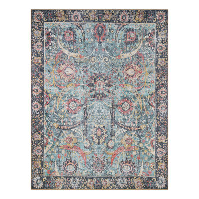 Maelei Performance Chenille Floral Indoor Rug