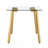 Modern Minimalist Rectangular Dining Table Tempered Glass Top Golden Metal Legs-656007803-678372465