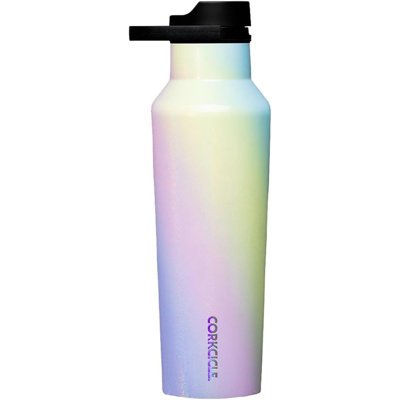 Gobelet isotherme Sport Canteen, licorne arc-en-ciel, 20 oz - la bouteille d'eau réutilisable garde les boissons froides pendant 25 heures et chaude pendant 12 heures - gobelet compatible avec porte-gobelet avec bouchon à visser