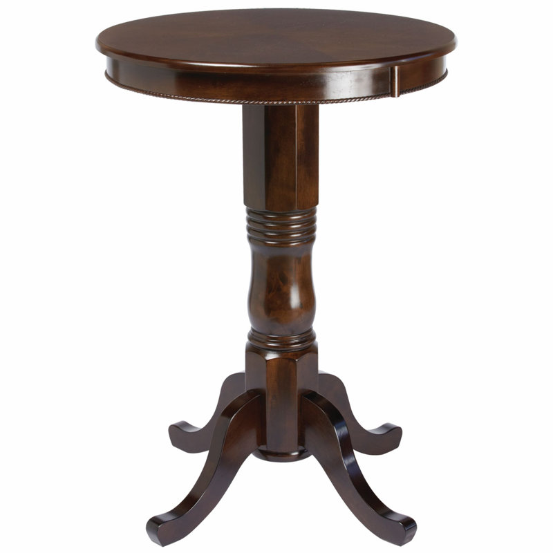 Table de pub ronde en bois Sleek, Cappuccino