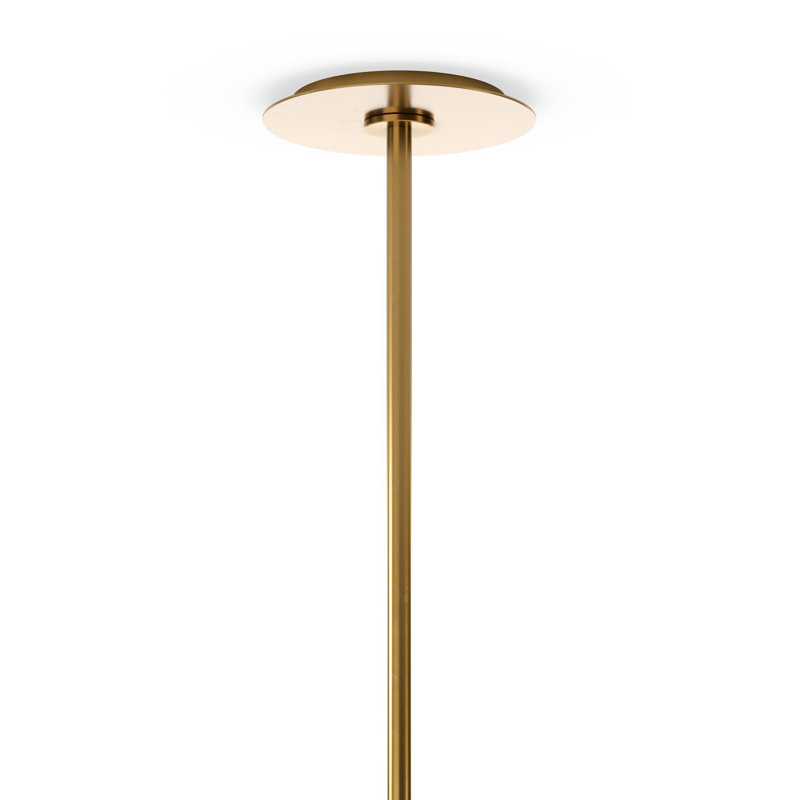 Nova 19 - Light Chandelier, Cream Marble, Burnished Brass