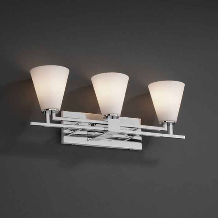 Bonamy 3 - Light Vanity Light, Opal, Brushed Nickel