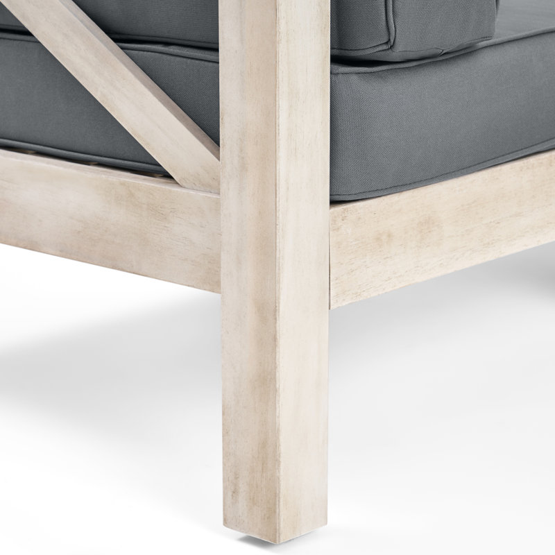 Chaise avec accoudoirs en bois gris R