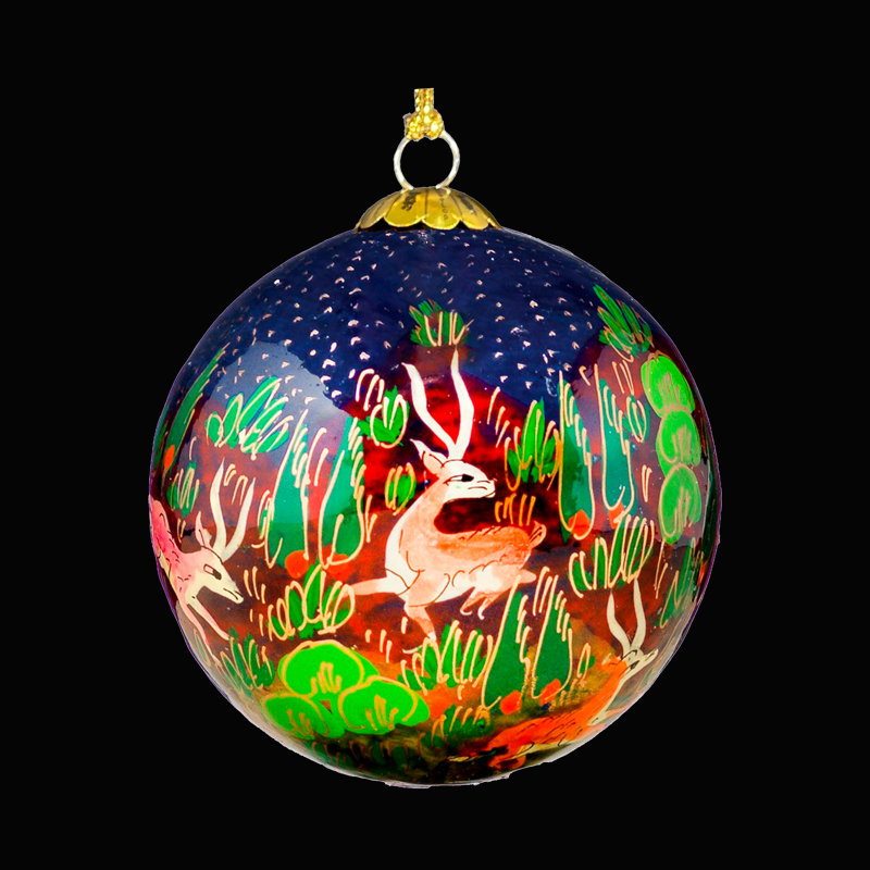 Enchanted Forest Friends Blue Bauble