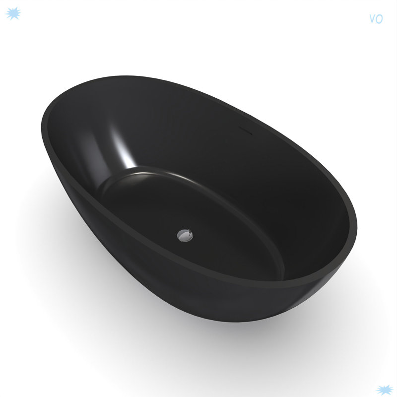 Baignoire de trempage autoportante de 55 pouces pour salle de bain