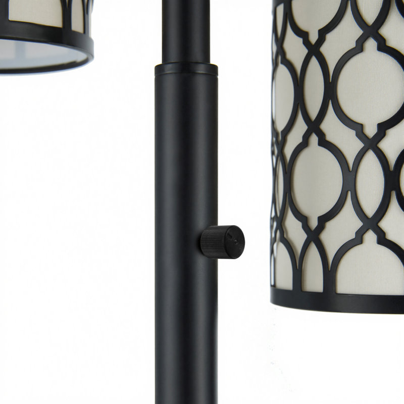 Lampe sur pied industrielle 72 "à 3 lumières avec abat-jour cage décoratifs