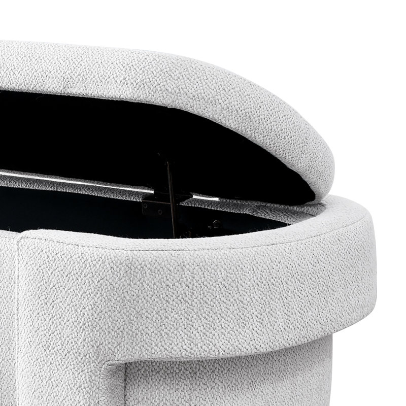 Banc de rangement rembourré Classic, Blanc