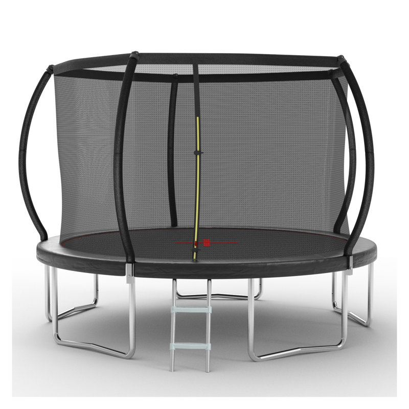 Trampoline YC 12FT Pumpkin avec filet de sécurité - Trampoline rond d'extérieur robuste pour enfants et adultes
