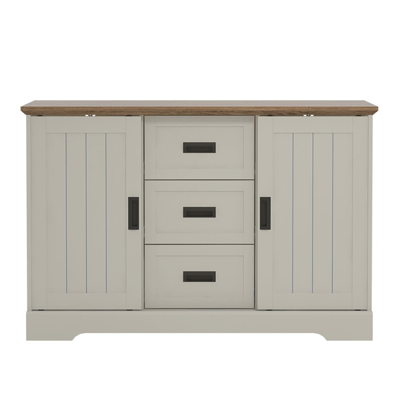 Erison 2 Door 3 Drawer Sideboard, Grey