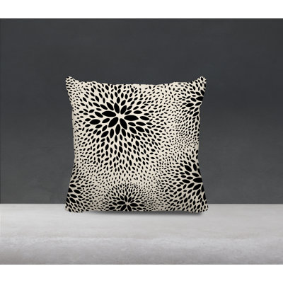 Bavaria Floral Spun Polyester Indoor/Outdoor Reversible Throw Pillow