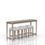 Console en verre avec 3 tabourets