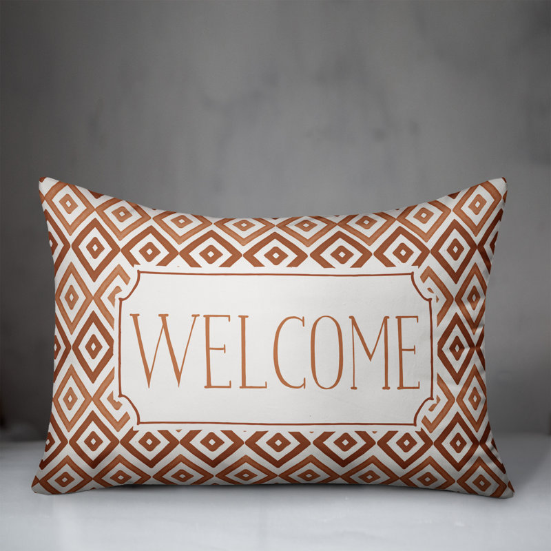  Housse et coussin rectangulaires d'extérieur Welcome Diamonds, Orange