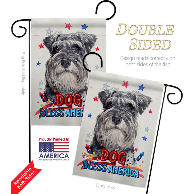 Drapeau de jardin Patnotic Miniature Schnauzer, H 18,5 po x l 13 po