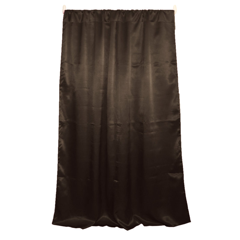 Panneau de rideau semi-transparent en polyester Dafni, L 58 po x L 120 po, Brun