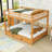 Queen Over Queen Wood Bunk Bed With Ladder And Twin XL Trundle-174924955