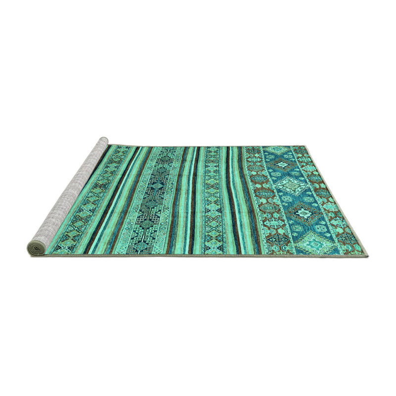 Washable Southwestern Indoor Rug, Square 6'