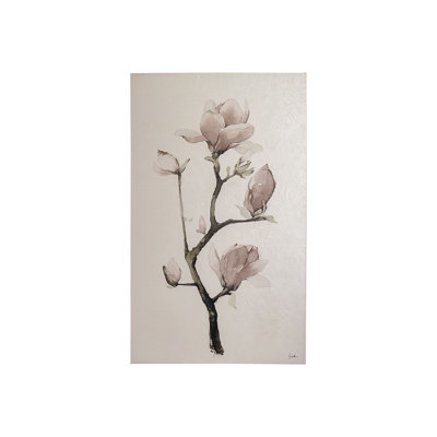 Magnolia I by Gabrielle Campbell a Hand Embelished Textured Canvas