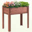 Lit de jardin surélevé avec pieds et bac à fleurs surélevé pour légumes, herbes, fleurs | Assemblage facile, conception ergonomique-112928150-112928148