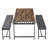 65" Dining Table Set With Power Outlet For 4-6, 3-Piece Kitchen Table With 2 Utensil Drawers, 2 Benches,  Wine Rack & Charging Station For Small Space