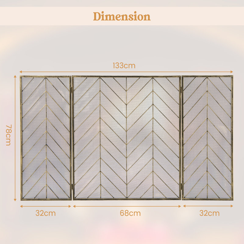 Navae Metal Fireplace Screen