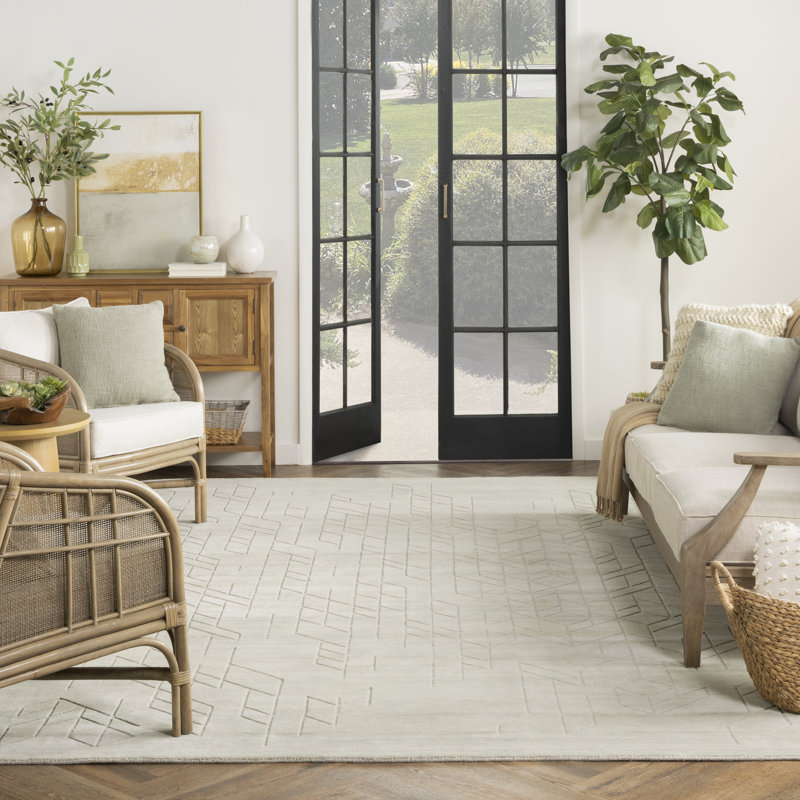 Mihira Geometric Wool Hand Woven Area Rug, Rectangle 259 x 351cm