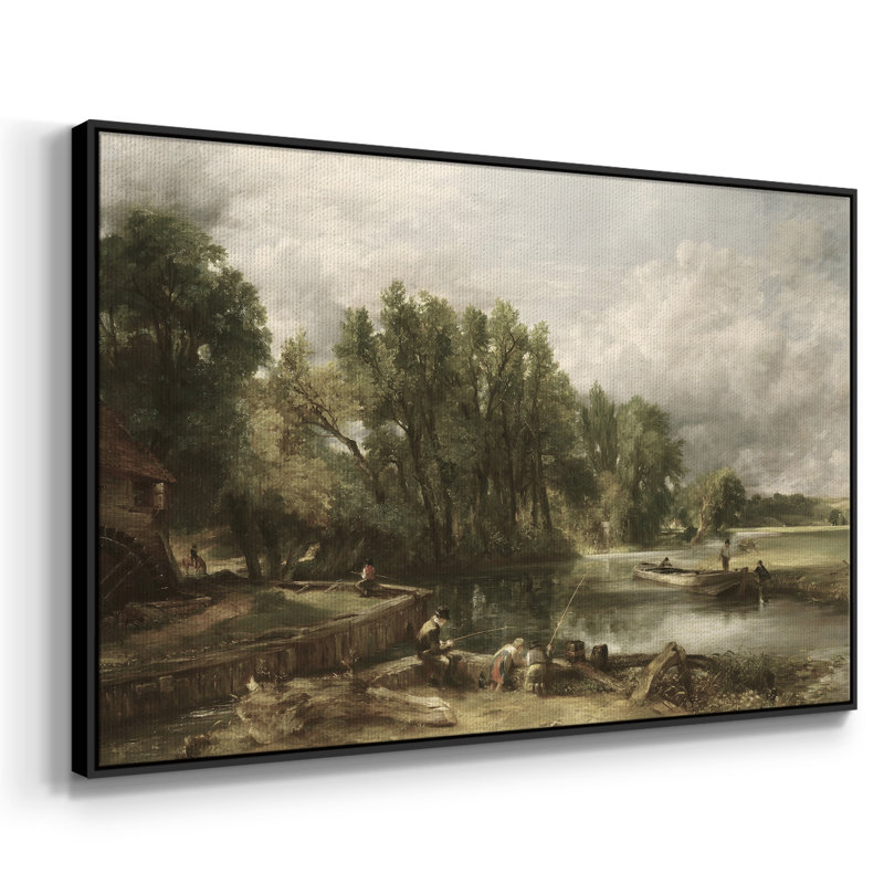 "Vintage Landscape -DXC III" sur toile, Noir, H 17 po x l 25 po