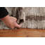 Tapis beige en laine noué à la main de conception unique 5 pi 1 po x 6 pi 11 po New Age