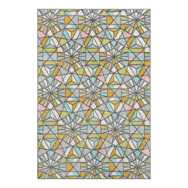 Unique Loom Vivid Whimsy Kids Rug, Rectangle 5'3" x 8'