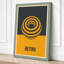 Golden Sphere Retro - Wrapped Canvas-243798250-243798037
