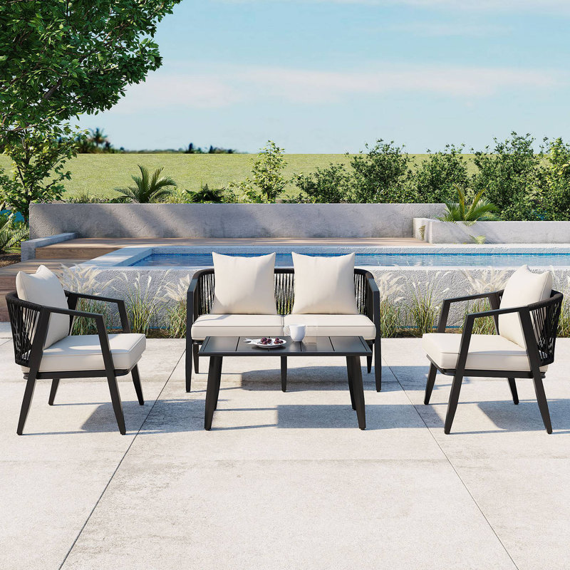 Ensemble de sièges d'extérieur durable et confortable, adapté aux patios, aux pelouses et aux bords de piscine