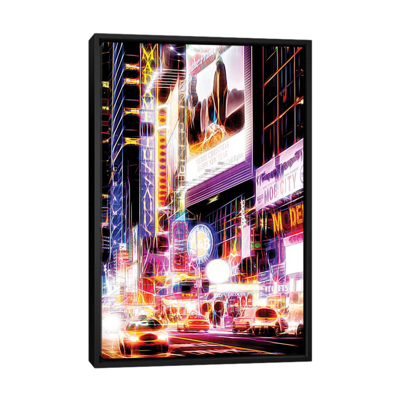 Flashing Neon Lights par Philippe Hugonnard - Impression sur toile tendue sur châssis, H 26 po x l 18 po x P 1,5 po
