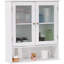 Armoire à pharmacie blanche avec porte ouverte