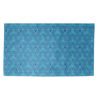 Bleu sarcelle triangle Tapis décoratif
