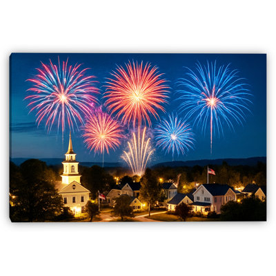 «Church Fireworks - Small Town Independence Day», art mural