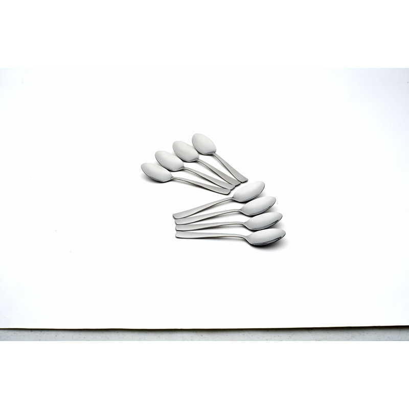 Zinc Everyday Flatware Teaspoons, Set Of 8