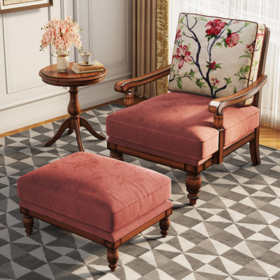 Fauteuil large avec repose-pieds 28,81 po Raysha