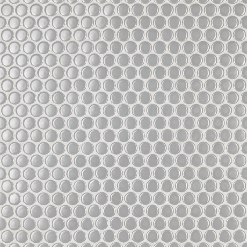 Metro Penny Matte Light Grey 9-3/4" x 11-1/2" Porcelain Mosaic Floor and Wall Tile