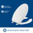 BEMIS 1950 Commercial Heavy Duty Open Front Toilet Seat with Cover, ELONGATED, Plastic, White