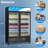 35 Cu. Ft. Commercial Upright Display Glass Dounble Door Beverage Refrigerator In Black