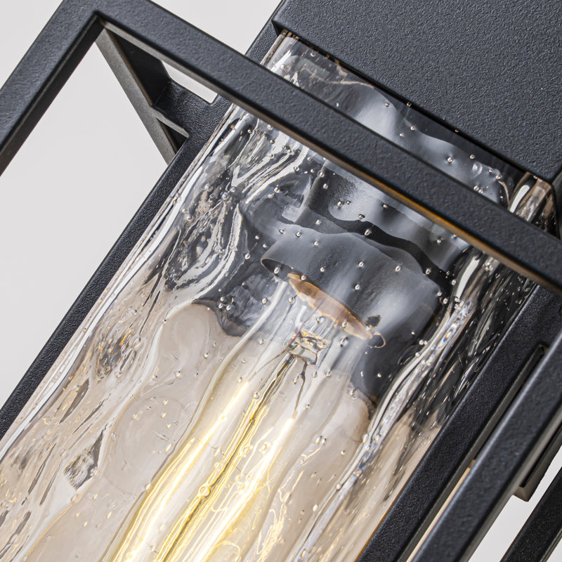 Lanterne murale d'extérieur 1 lumière crépuscule à l'aube classique 14,96 po H Classic avec verre transparent