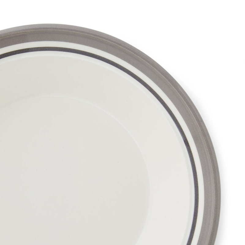 Portmeirion, Potters Stripe - Soup Plate, Grey