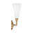 5" W x 13.5" H 1-Light Cone Sconce in Matte Brass with Tapered Soft White Glass and Tapered Backplate-123843790